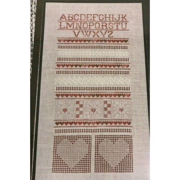 Nutmeg Needle Office Nutmeg Needle Hearts Content Sampler Cross